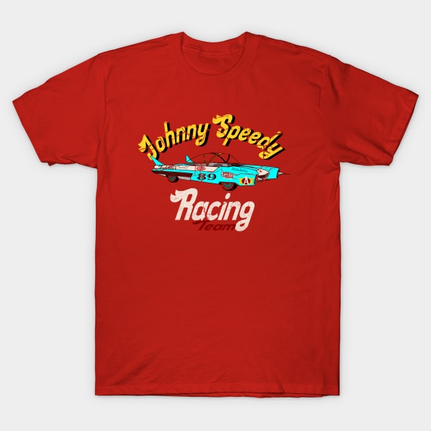 johnny Speedy futuristic racing team Distressed T-Shirt by SpaceWiz95